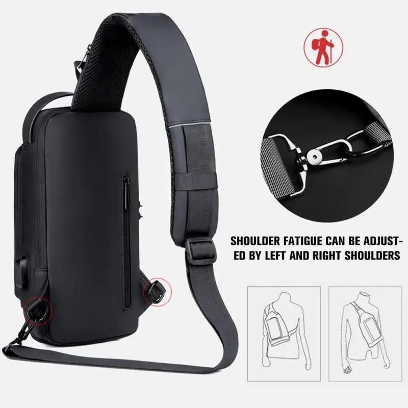π Menβs One-Side Shoulder Bag β USB Charger π, Multi-Pocket π§³, Waterproof π§ & Easy Carry πββοΈ